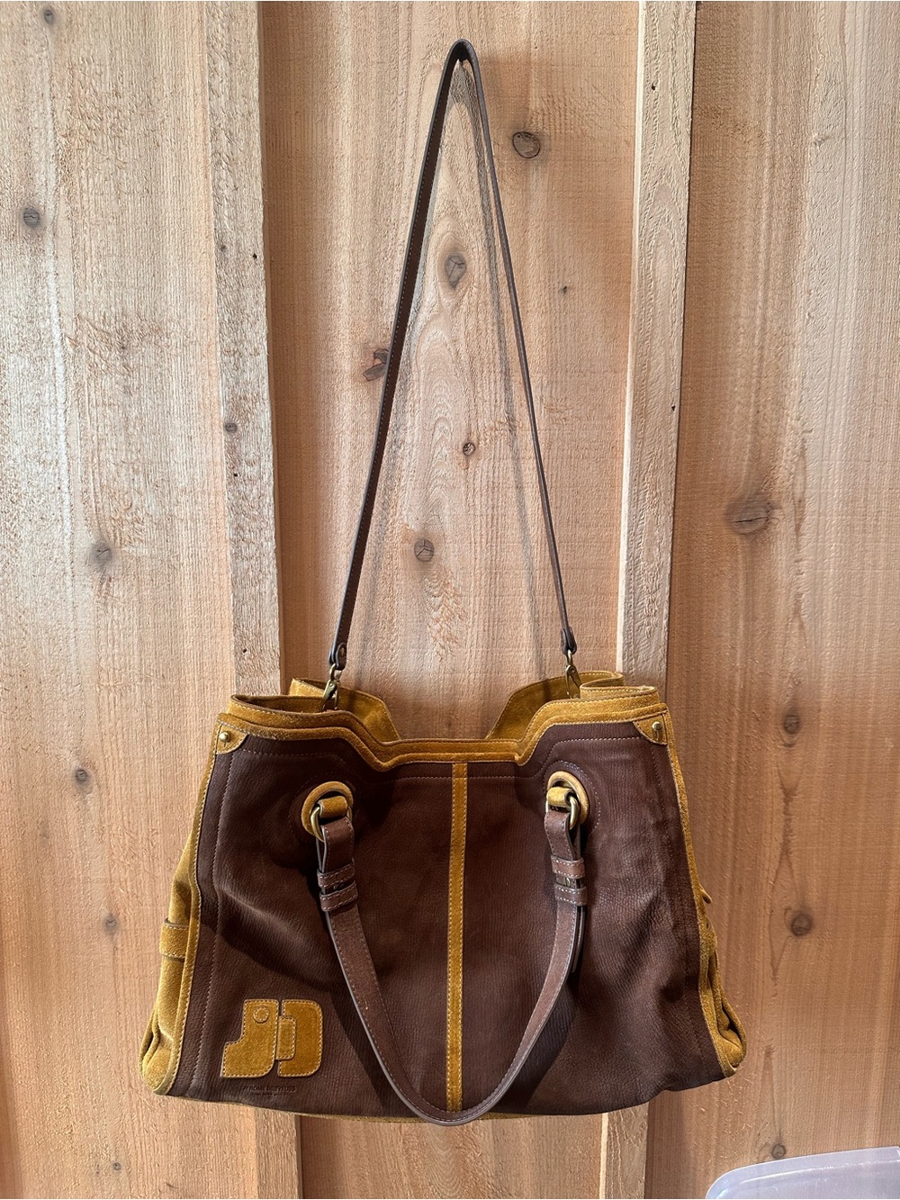 Jerome Dreyfuss Raoul Brown Suede Satchel - Picture 4 of 13
